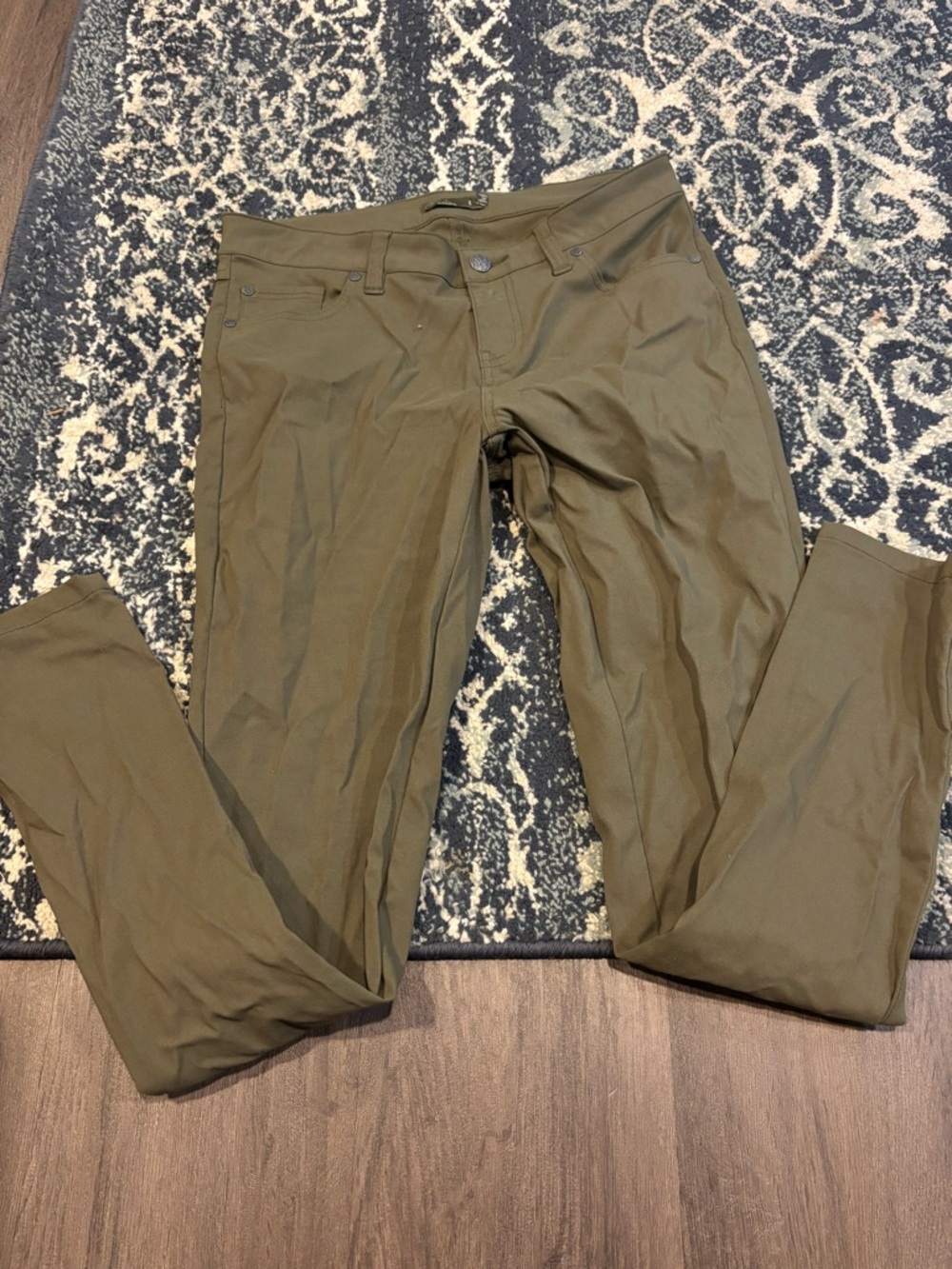 Prana Olive Green Skinny Stretch Pants